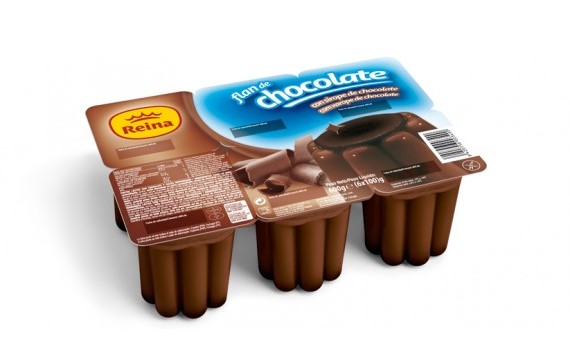 REINA FLAN CHOCOLATE PK-6 100GRS