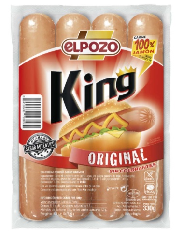 SALCHICHAS KING ORIGINAL EL POZO 330GRS