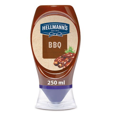 SALSA HELMANS BARBACOA BOCABAJO 250ML