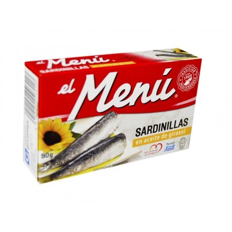 SARDINILLAS EN ACEITE DE GIRASOL EL MENU 90GR