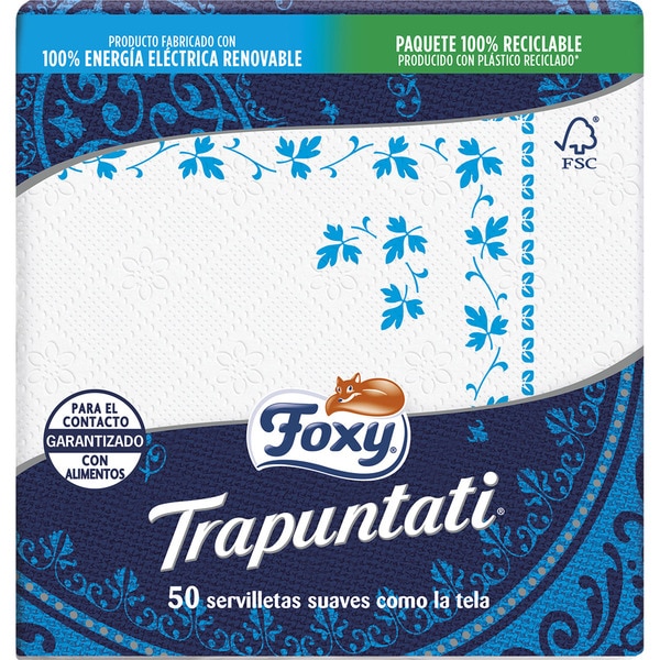 SERVILLETAS FOXY TRAPUNTATI 38X38 50 UND
