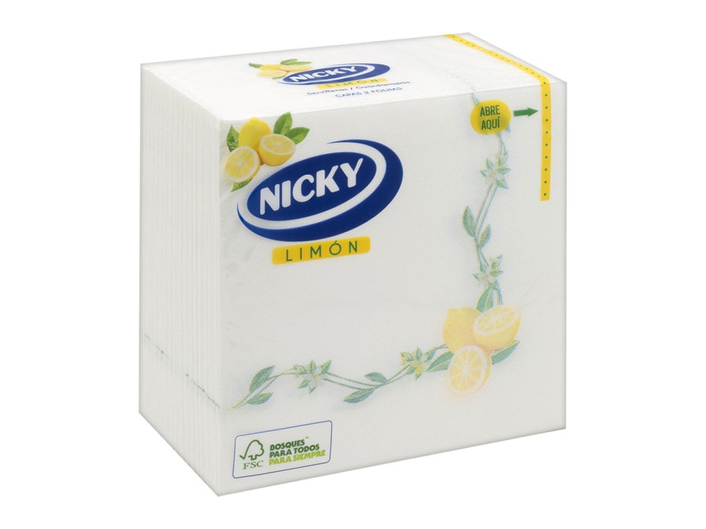 SERVILLETAS NICKY LIMON 33X33 65 SERVICI