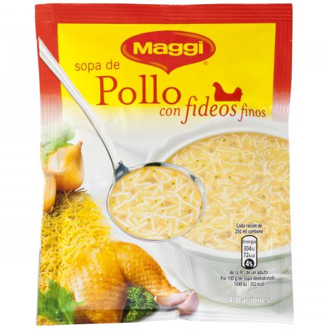SOPA DE POLLO CON FIDEOS FINOS MAGGI 82GR