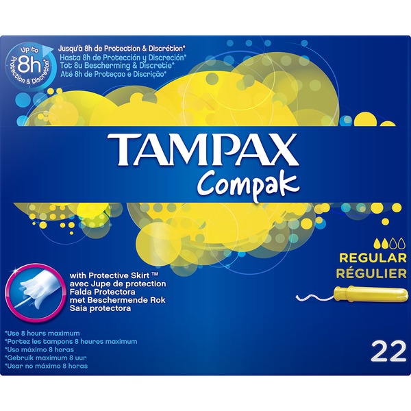 TAMPAX COMPAK REGULAR CON APLICADOR 22UNI