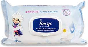 TOALLITAS DE PAPEL HIGIENICO LOV`YC 80 UD