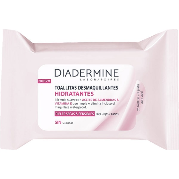 TOALLITAS DESMAQUILLANTES DIADERMINE HIDRATANTES 25UNI