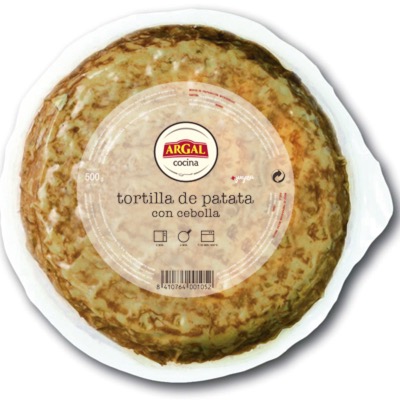 TORTILLA DE PATATA CON  CEBOLLA ARGAL 500GR