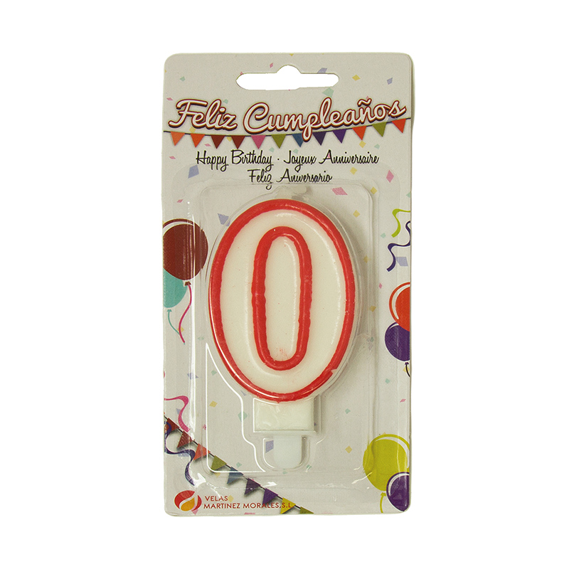 VELA CUMPLEAÑOS NUMERO 0