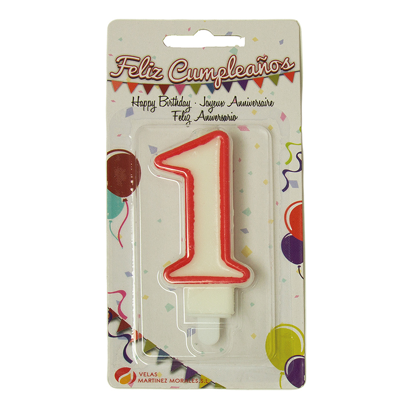 VELA CUMPLEAÑOS NUMERO 1