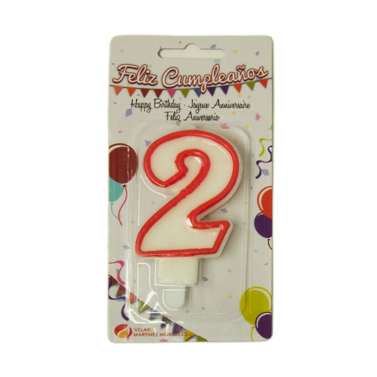 VELA CUMPLEAÑOS NUMERO 2