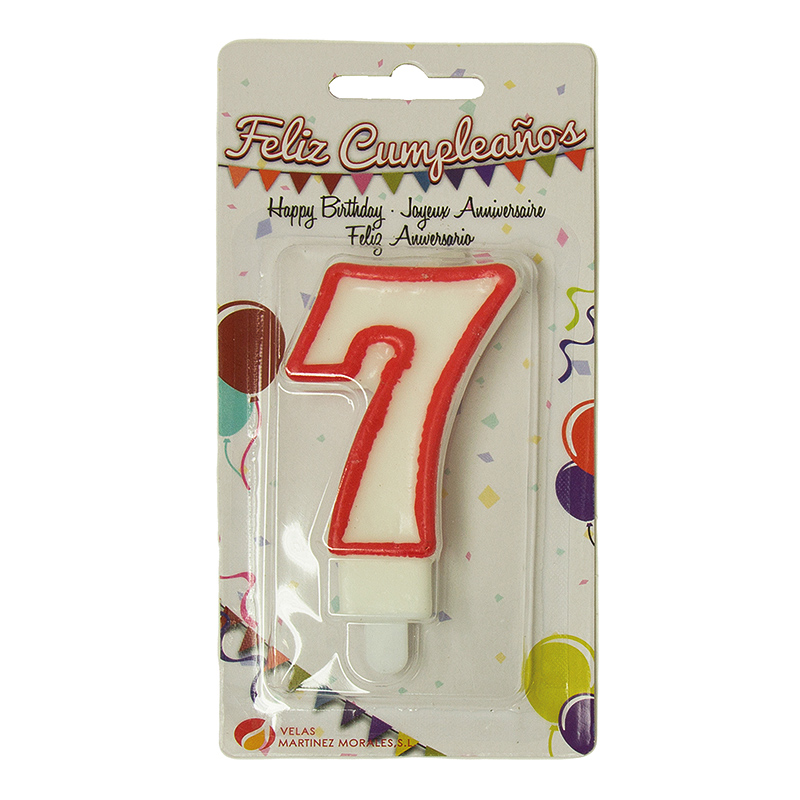 VELA CUMPLEAÑOS NUMERO 7