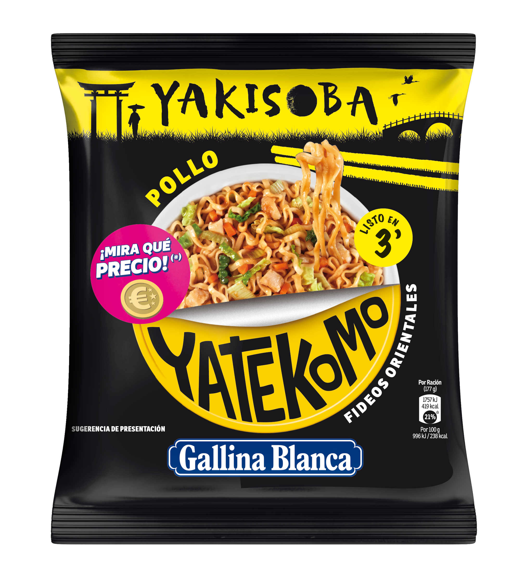 YATEKOMO BOLSA POLLO, 93 GR