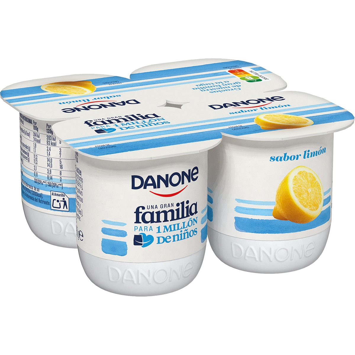 YOGUR DANONE SABON LIMON SIN GLUTEN PK-4 120GRS