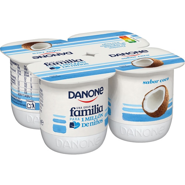 YOGUR DANONE SABOR COCO SIN GLUTEN PK-4 120GRS