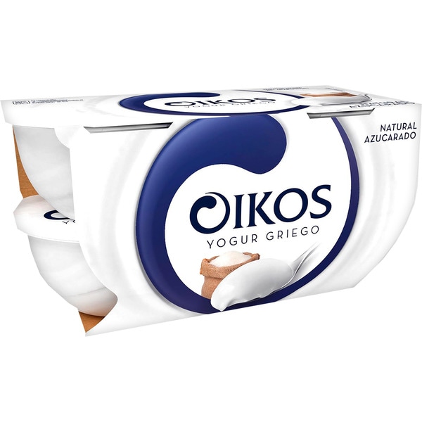 YOGUR GRIEGO OIKOS SABOR NATURAL AZUCARADO PK-4 110GRS