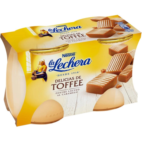 YOGUR LA LECHERA DELICIAS DE TOFFEE PK-2 125GRS