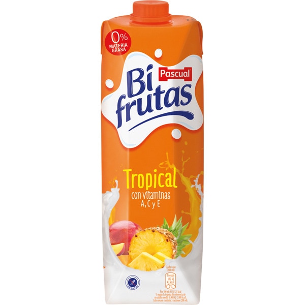 ZUMO BIFRUTAS LECHE+ZUMO TROPICAL 1LT
