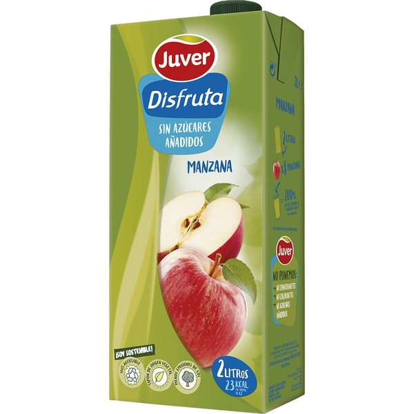ZUMO DISFRUTA-JUVER S/AZ. MANZANA 1LT.