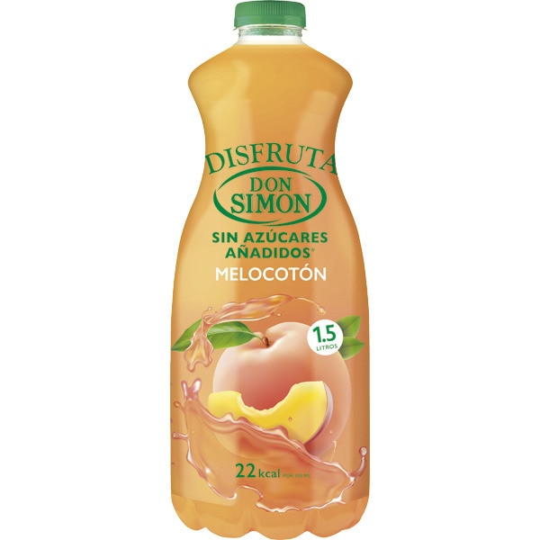 ZUMO DON SIMON MELOCOTON SIN AZUCAR BOTELLA 1,5LT