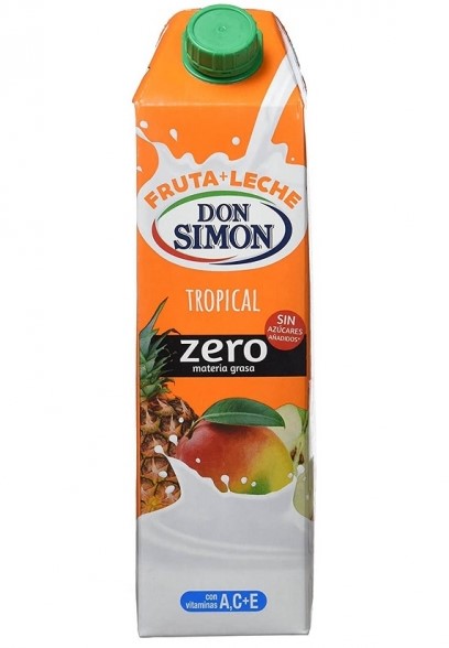 ZUMO DON SIMON TROPICAL FRUTA+LECHE ZERO 1LT