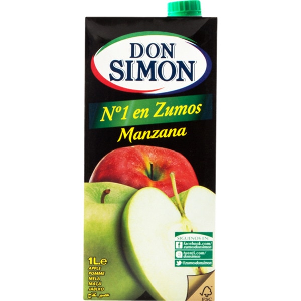 ZUMO D.SIMON MANZANA BRIK 1 LT