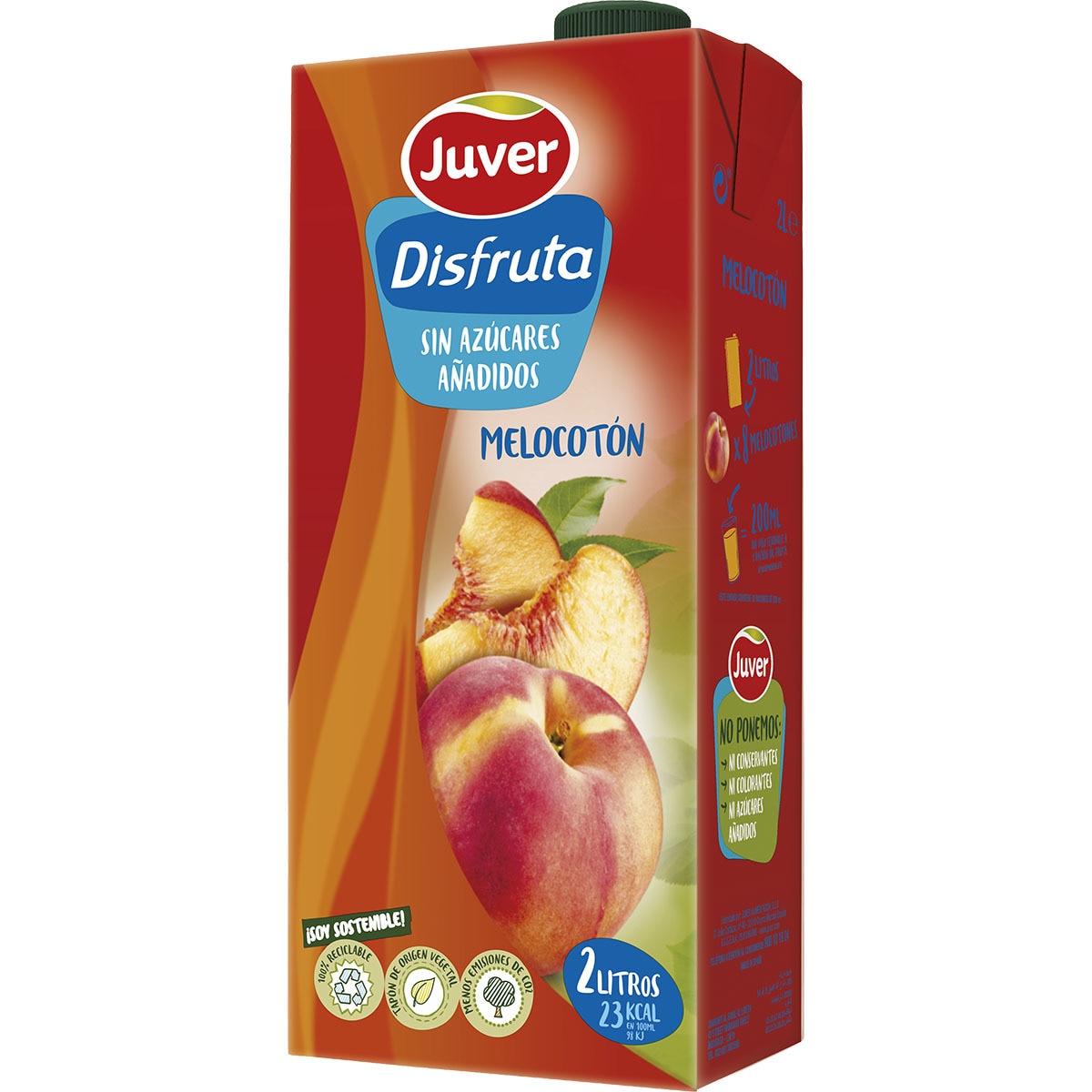 ZUMO JUVER DISFRUTA MELOCOTON SIN AZUCAR BRIK 1LT