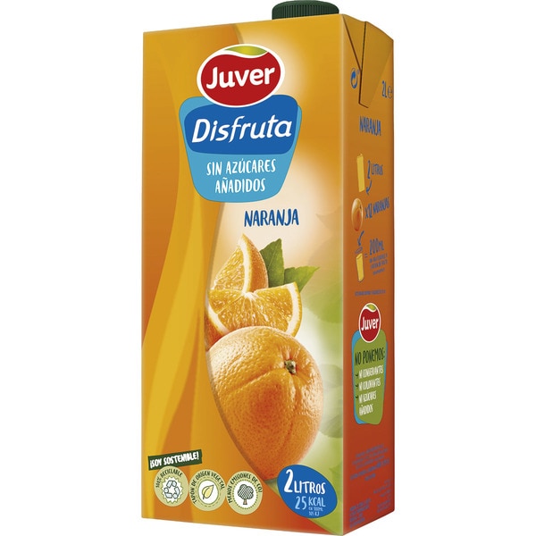 ZUMO JUVER DISFRUTA NARANJA SIN AZUCAR BRIK 1LT