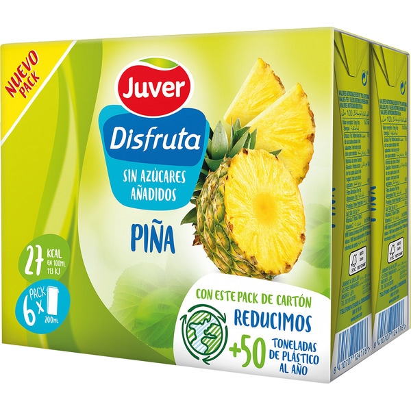 ZUMO JUVER PIÑA S/AZUCAR PK-6